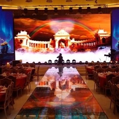 1/16 Quét nhiệm vụ Tường LED trong nhà Video tường 3.9mm Cấu hình màu 1R1G1B
